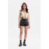 Cropped Hood Jacket