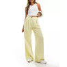 Reclaimed Vintage mensy wide leg trouser in linen look