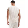 copy of Weekday open knit tank top in beige