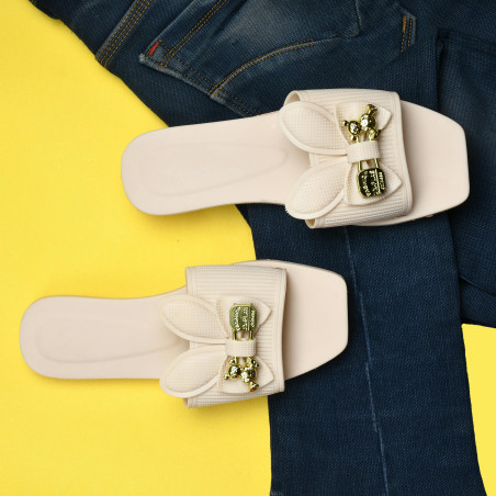 Slippers on Denim
