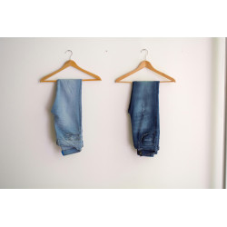 Two Hanged Blue Stonewash and Blue Jeans