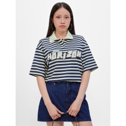 Oversized Stripe Polo Shirt